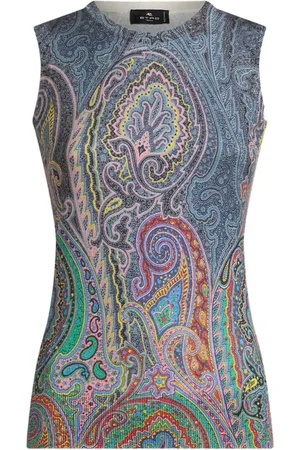 Etro Top con estampado de cachemira