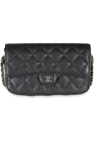 CHANEL Soporte para teléfono con acolchado de rombos