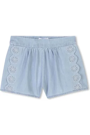 Chloé Pantalones vaqueros cortos con borde festoneado