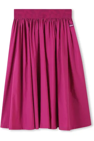 DKNY Falda midi con cintura del logo