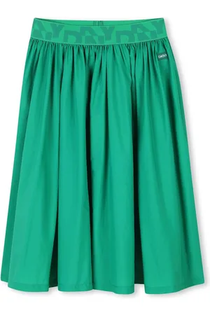 DKNY Falda midi con cintura del logo