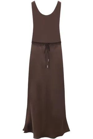 Brunello Cucinelli Vestido largo con escote en V