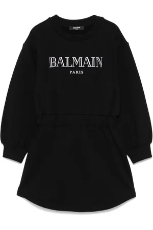 Balmain Vestido con logo estampado