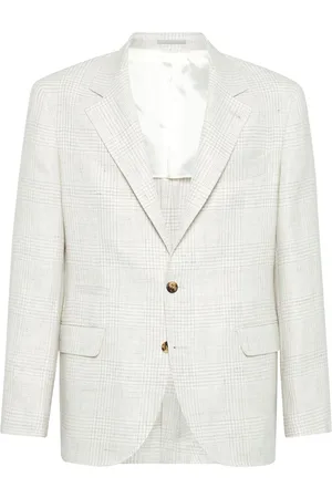Brunello Cucinelli Blazer a cuadros príncipe de Gales