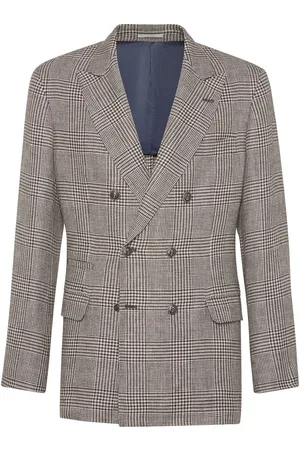 Brunello Cucinelli Blazer a cuadros príncipe de Gales