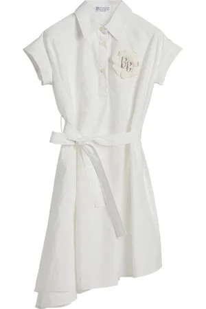 Brunello Cucinelli Vestido chemisier de popelina