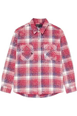 Purple Brand Camisa con pintura estampada y manga larga