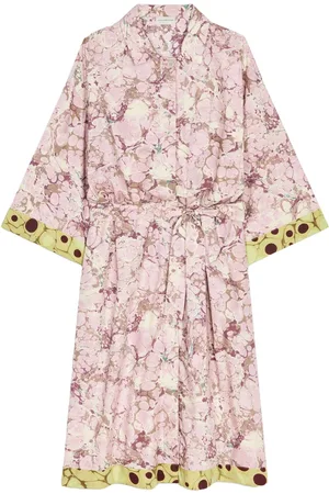 DRIES VAN NOTEN Vestido camisero con estampado floral