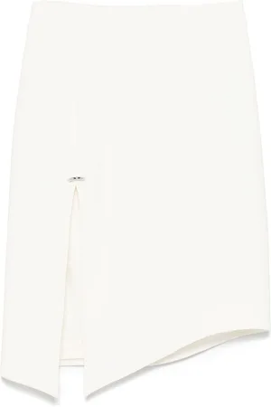 MUGLER Falda midi con detalle de piercing