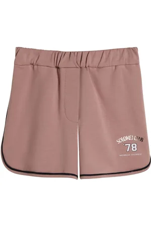 Brunello Cucinelli Pantalones cortos livianos de tejido de rizo francés