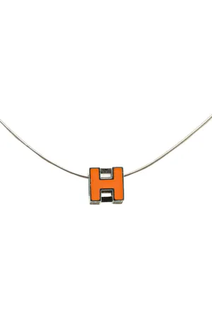 Hermès Collar Cage dH Cube Necklace bañado en paladio 1990-2024