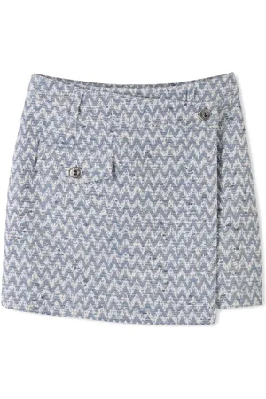 Lanvin Minifalda con motivo en zigzag
