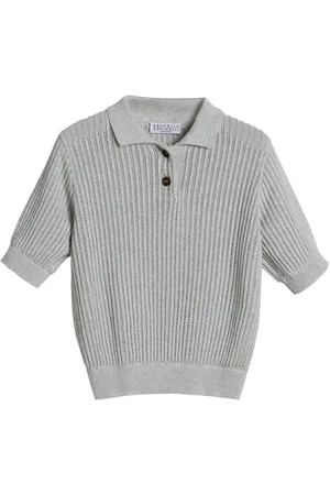 Brunello Cucinelli Polo de punto brillante