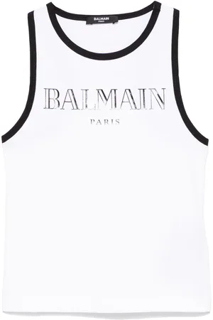 Balmain Top con logo estampado