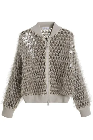 Brunello Cucinelli Chaqueta bómber Dazzling bordada