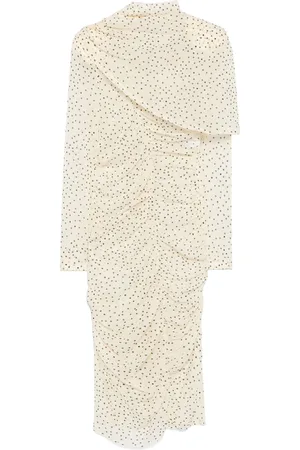 MAGDA BUTRYM Vestido midi con estampado de lunares