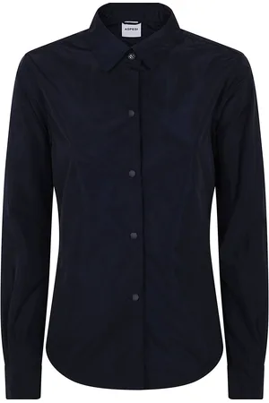 Aspesi Camisa con dobladillo curvo y botones