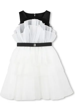 Givenchy Vestido de tul plisado con volantes