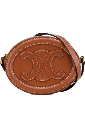 Céline Bandolera Triomphe Oval pequeña de piel de becerro 2022