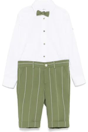 COLORICHIARI Set de tres pantalones a rayas diplomáticas