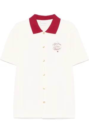 Drôle de Monsieur Camisa de piqué tejido con logo bordado