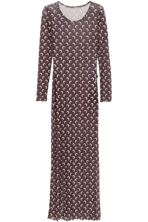 Marine Serre Vestido largo con estampado Moon