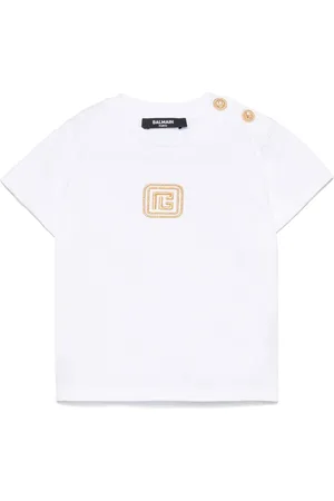 Balmain Camiseta con logo bordado