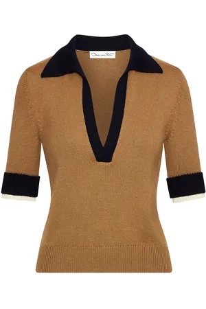 Oscar de la Renta Polo con diseño colour block