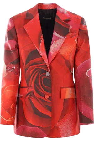 Roberto Cavalli Blazer con estampado Garden Rose