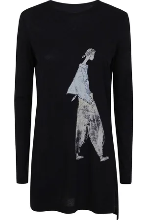YOHJI YAMAMOTO Vestido corto con estampado gráfico