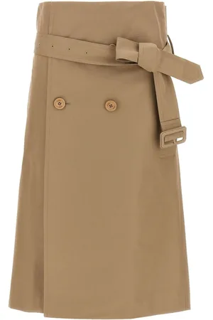Vetements Falda midi con pliegue