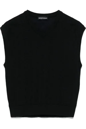 Emporio Armani Chaleco con logo en jacquard