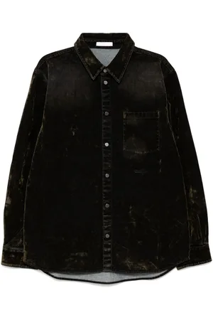 Helmut Lang Camisa Curved Classic Flocked
