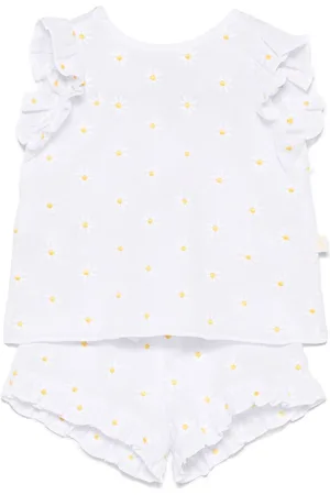Il gufo Set de shorts con bordado floral