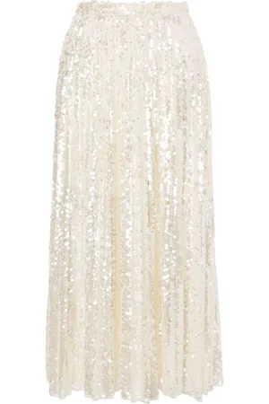 Serafini Falda midi con lentejuelas