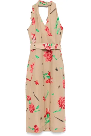 Moschino Vestido midi con cinturón