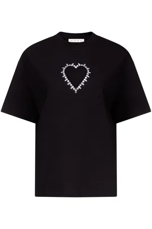 AREA Camiseta con detalles de cristal