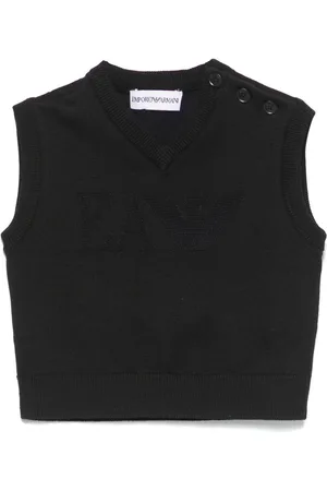 Emporio Armani Chaleco con logo en jacquard
