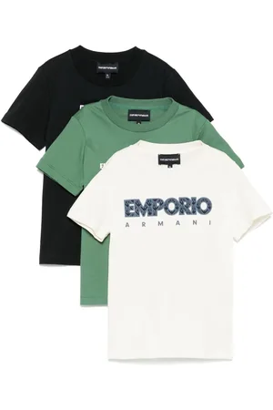 Emporio Armani Pack de tres camisetas con logo estampado