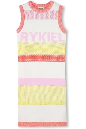 Sonia Rykiel Enfant Vestido midi con logo bordado