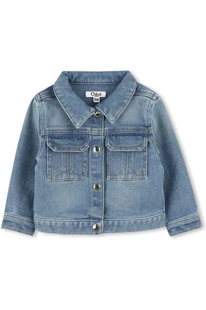 Chloé Chaqueta vaquera con parche del logo