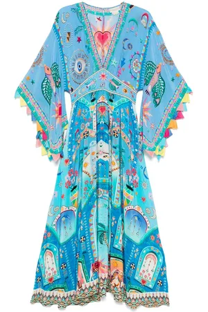 Camilla Vestido midi con manga ancha