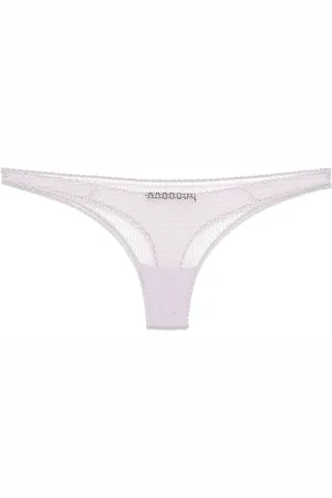 Kiki de Montparnasse Tanga con detalles de encaje