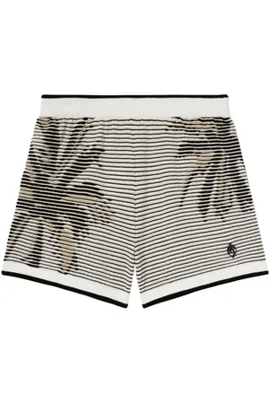 Palm Angels Pantalones cortos de punto con palmeras en jacquard