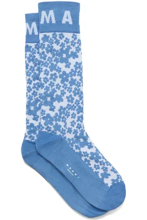 Marni Calcetines con logo en intarsia
