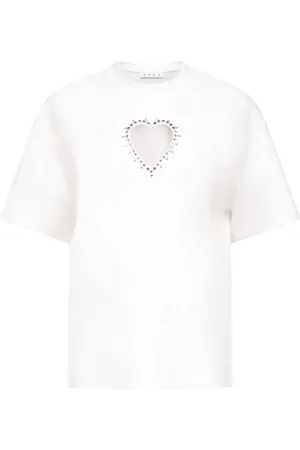 AREA Camiseta con detalles de cristal