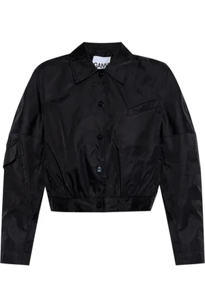 Ganni Chaqueta bómber con aplique del logo