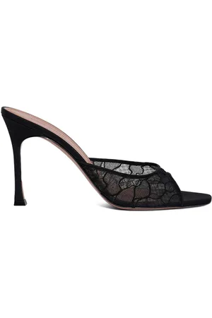 Amina Muaddi Mules Alexa con tacón de 95 mm