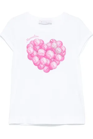 MONNALISA Camiseta con motivo de corazón