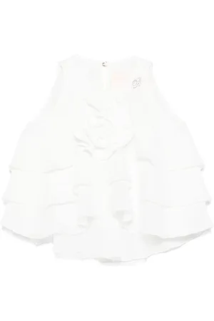 MISS BLUMARINE Blusa con apliques florales